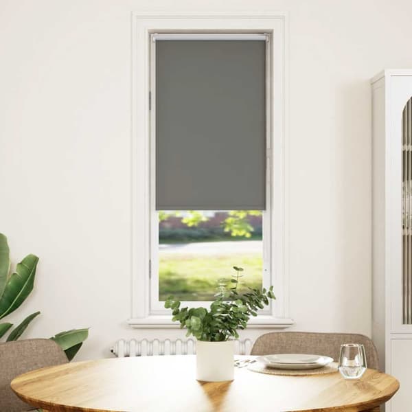 Rullgardin mörkläggning grå 45x150 cm tyg bredd 40,7 cm