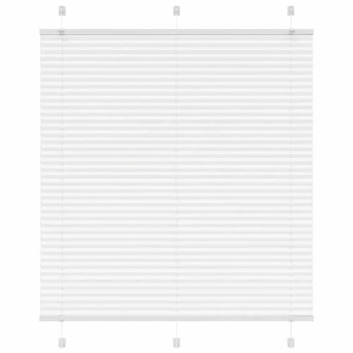 Plisserad persienn vit 120x150 cm tyg bredd 119,4cm polyester