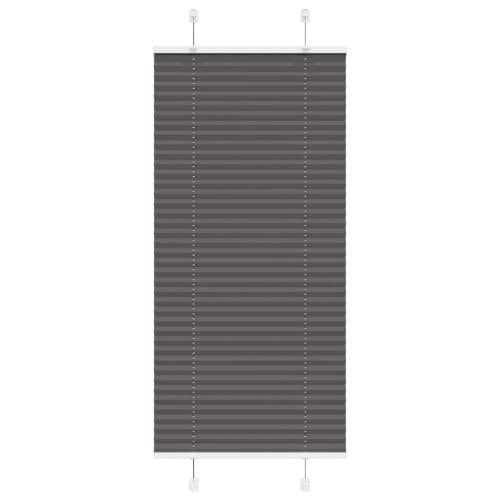 Plisserad persienn svart 65x100cm tyg bredd 64,4cm polyester
