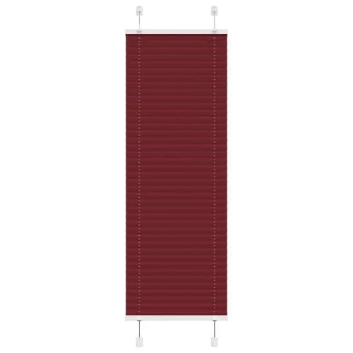Plisserad persienn Bordeaux röd 45x100cm tyg bredd 44,4cm