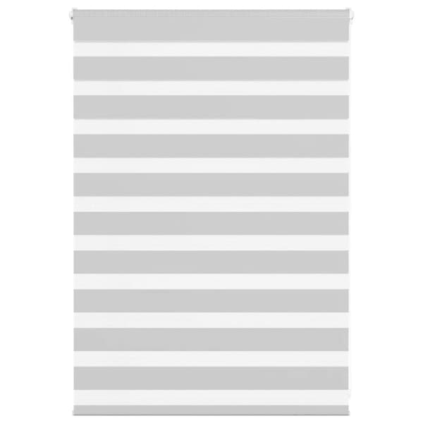 Rullgardin zebra ljusgrå 100x100 cm tyg bredd 95,9 cm polyester