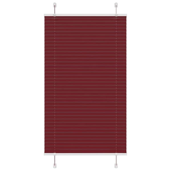 Plisserad persienn Bordeaux röd 70x150 cm tyg bredd 69,4 cm