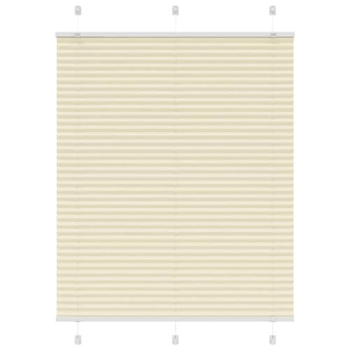 Plisserad persienn cremefärgad 110x150 cm tyg bredd 109,4cm