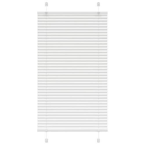 Plisserad persienn vit 75x100 cm tyg bredd 74,4 cm polyester