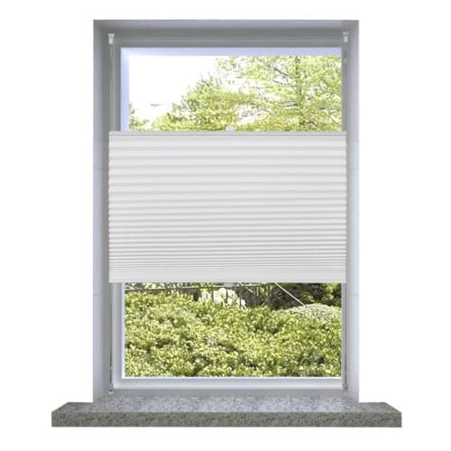 Plisségardin 40x150 cm vit