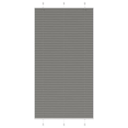Plisserad persienn antracit 110x200 cm tyg bredd 109,4 cm