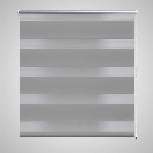 Rullgardin randig grå 100 x 175 cm transparent