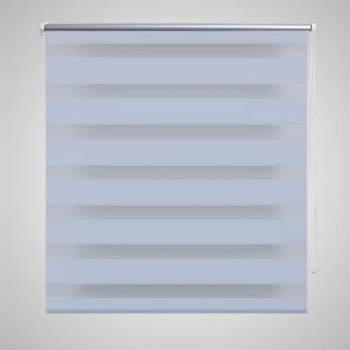 Rullgardin randig vit 100 x 175 cm transparent