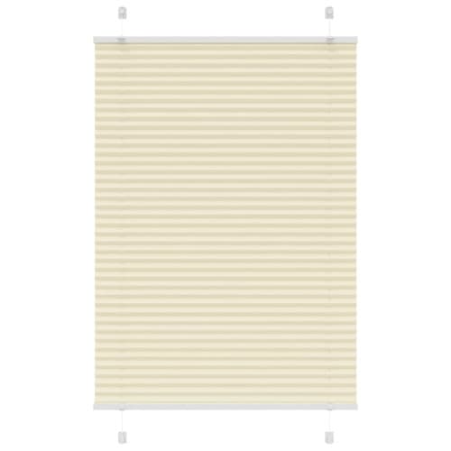 Plisserad persienn cremefärgad 90x100 cm tyg bredd 89,4 cm