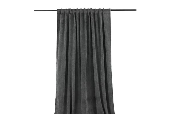 Rumsförmörkande Sammetsgardin 2-pack Kristallglans Grå Grå 2x140x240 cm