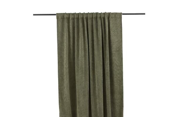 Rumsförmörkande Sammetsgardin 2-pack Kristallglans Grön Grön 2x140x240 cm
