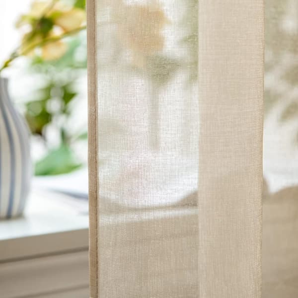 2-Pak Gennemsigtige Voile Gardiner med Øje, 140x225 cm, til Stue og Soveværelse