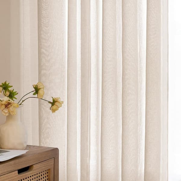 2-Pak Gennemsigtige Voile Gardiner med Øje, 140x225 cm, til Stue og Soveværelse