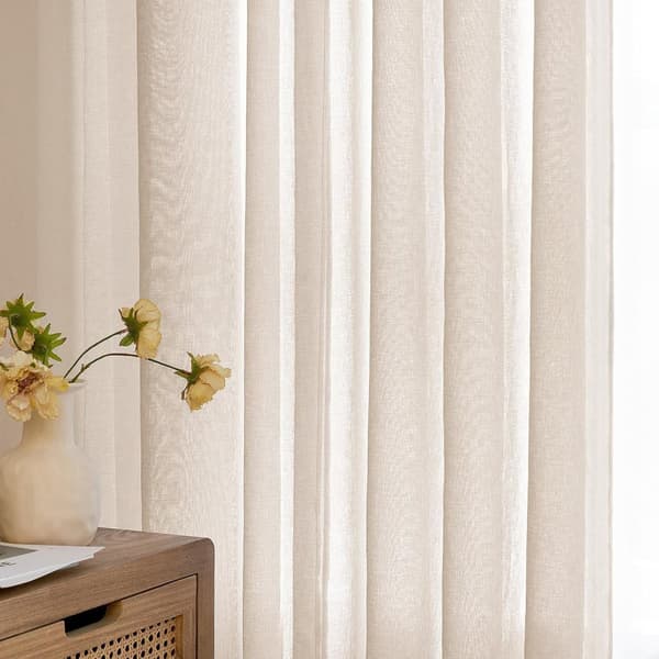 2-Pak Gennemsigtige Voile Gardiner med Øje, 140x225 cm, til Stue og Soveværelse