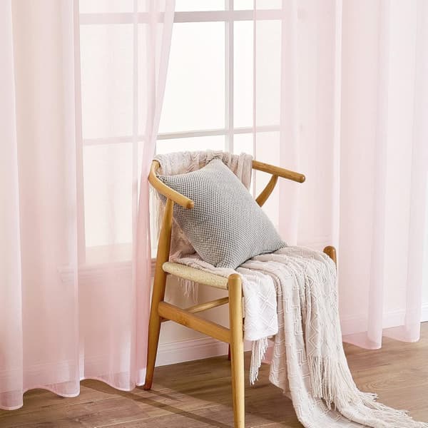 2-Pak Gennemsigtige Voile Gardiner med Øje, 140x225 cm, til Stue og Soveværelse