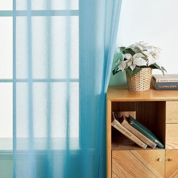 2-Pak Gennemsigtige Voile Gardiner med Øje, 140x225 cm, til Stue og Soveværelse
