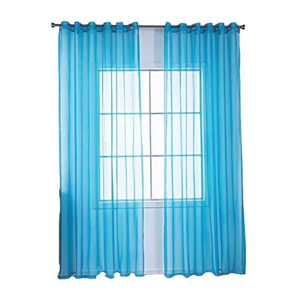 2-Pak Gennemsigtige Voile Gardiner med Øje, 140x225 cm, til Stue og Soveværelse
