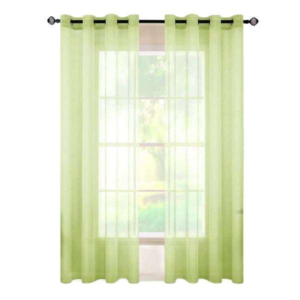2-Pak Gennemsigtige Voile Gardiner med Øje, 140x225 cm, til Stue og Soveværelse