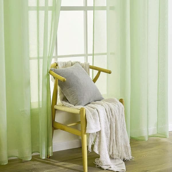 2-Pak Gennemsigtige Voile Gardiner med Øje, 140x225 cm, til Stue og Soveværelse