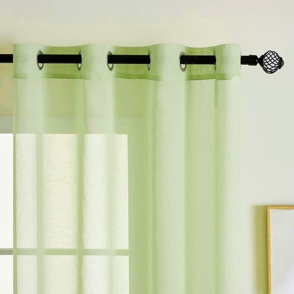 2-Pak Gennemsigtige Voile Gardiner med Øje, 140x225 cm, til Stue og Soveværelse