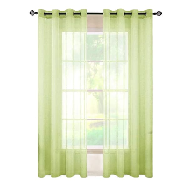 2-Pak Gennemsigtige Voile Gardiner med Øje, 140x225 cm, til Stue og Soveværelse