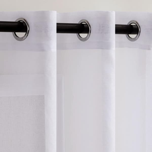 2-Pak Gennemsigtige Voile Gardiner med Øje, 140x225 cm, til Stue og Soveværelse
