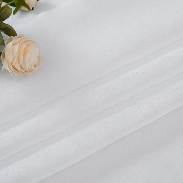 2-Pak Gennemsigtige Voile Gardiner med Øje, 140x225 cm, til Stue og Soveværelse