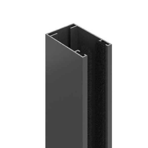 Fönstermoskiten L125 x H145 cm i anodiserad grå aluminium - Kan trimmas i bredd och höjd
