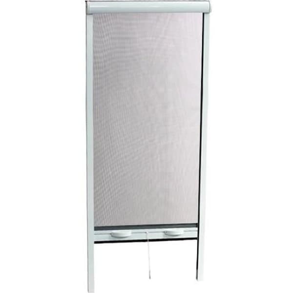 Fönsterdörrsmyggnät L160 X H220 cm med direktdrag i vitlackerad aluminium - Kan skäras i bredd och höjd