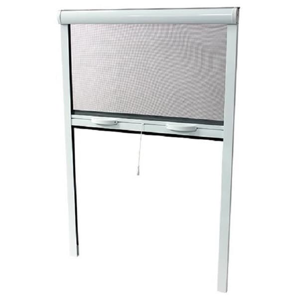 Fönstermyggnät L125 x H145 cm i vitlackerad aluminium - Kan skäras i bredd och höjd.