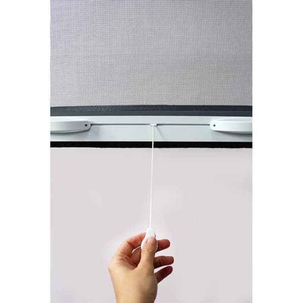 Fönstermyggnät L125 x H145 cm i vitlackerad aluminium - Kan skäras i bredd och höjd.