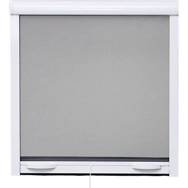 Fönstermyggnät L125 x H145 cm i vitlackerad aluminium - Kan skäras i bredd och höjd.