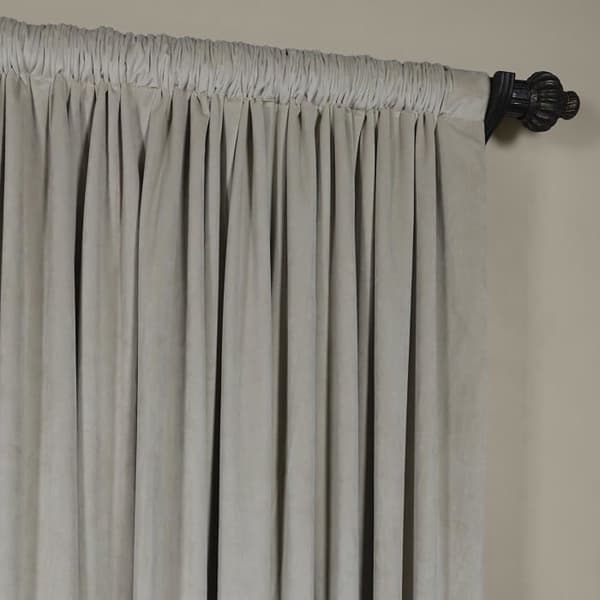HPD Halvpris Gardiner Signatur Mörkläggande Velour med Gardinupphängning, 254 x 213,4 cm, Kall Beige
