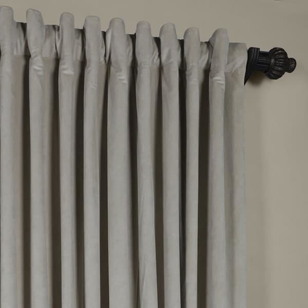 HPD Halvpris Gardiner Signatur Mörkläggande Velour med Gardinupphängning, 254 x 213,4 cm, Kall Beige