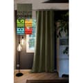 Miniatyrbild 3 av 3: Set med 2 blackout- och termiska gardiner med fleecefoder "Inuit" alla dimensioner - Inuit Romarin - Blackout-panel + fleece 140 x