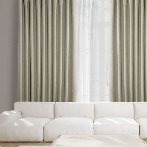 HPD Halva Priser Gardiner Mörkläggande Extra Stor i Lin 1 Panel 100 x 108 cm, Havre