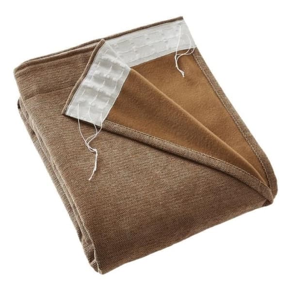 Ljud- och värmeisolerande mörkläggningsgardin med fleecefoder och rynkband "Bjorn" 100% opak - Bjorn Camel - 1 Mörkläggningspanel + Fleece