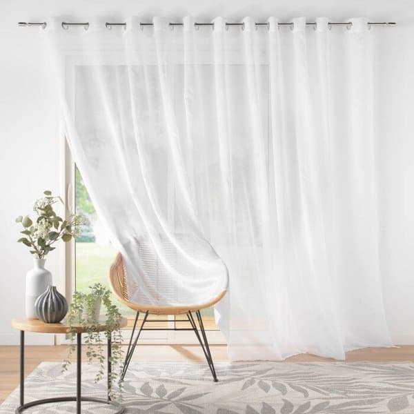 speciell burspråksgardin 400 x 240 cm sandsegel Lissea White