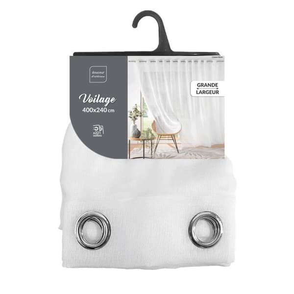 speciell burspråksgardin 400 x 240 cm sandsegel Lissea White