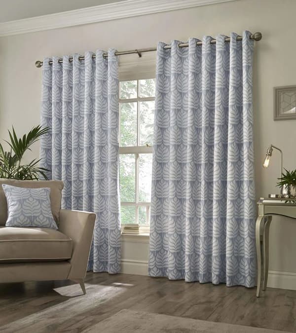 Gardin - dubbla gardiner Paoletti contemporary - HORTO/RT3/BLU - Horto Eyelet gardiner Blå 229 x 229 cm