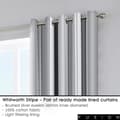 Miniatyrbild 4 av 4: Ett par gardiner - Fusion - Whitworth Stripe - 100% bomull - 229x229cm - Öljetar
