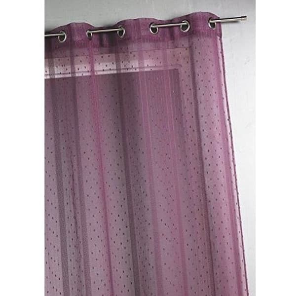 Home Maison HM6923305 Stor bredd vävd/gängad skir polyester plommon 140 x 240 cm