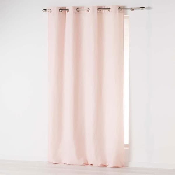 Öljegardin 140 x 280 cm absolut vanlig mikrofiber - DOUCEUR D'INTERIEUR - Ljusrosa