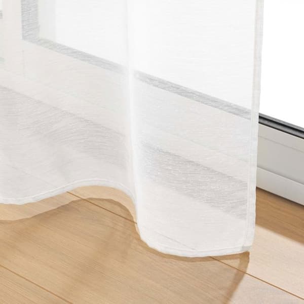 Voile Gardin - Paris Prix - Lisséa - 140x240 cm - 100% Polyester - Vit - Tvättbar i 30°C