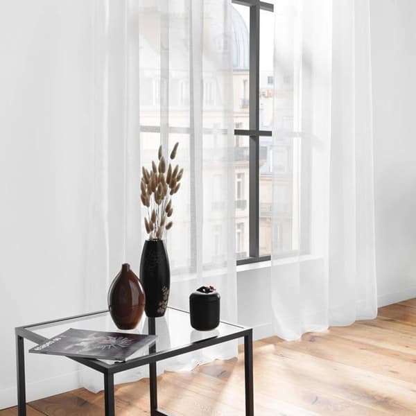 Voile Gardin - Paris Prix - Lisséa - 140x240 cm - 100% Polyester - Vit - Tvättbar i 30°C