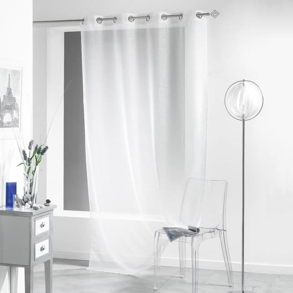 Voile Gardin - Paris Prix - Lisséa - 140x240 cm - 100% Polyester - Vit - Tvättbar i 30°C