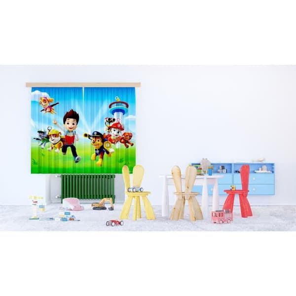Gardiner - Paw Patrol - Ryder - 2 st 90x160 cm - Polyester - Kan tvättas i maskin