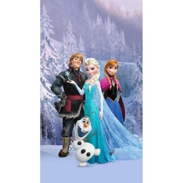 Disney Frozen Gardin - Frozen - 140x245 cm - Blå - Syntet - Barnsovrum