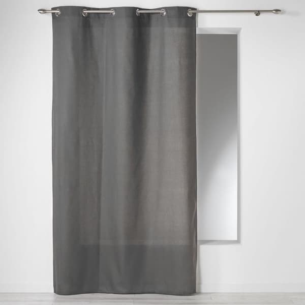 Gardin - DOUCEUR D'INTERIEUR - PANAMA UNI SKIFFER - 100% bomull - 140x240cm - Krommetallöglor