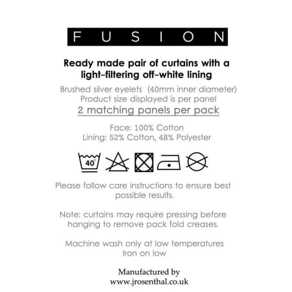 Gardiner - Fusion - 100 % bomull - Grå - 116,8 cm x 137,2 cm - Genomföring